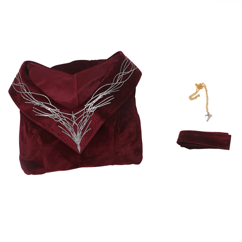 House of the Dragon Rhaenyra Targaryen Dark Red Dress Cosplay Costume Outfits Halloween Carnival Suit