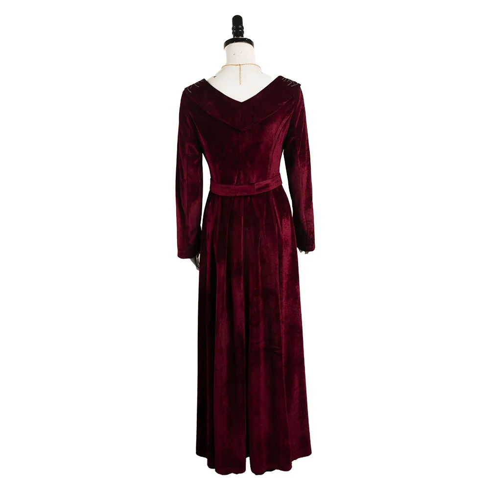 House of the Dragon Rhaenyra Targaryen Dark Red Dress Cosplay Costume Outfits Halloween Carnival Suit