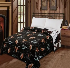 HUGE King Southwest LUXURY flannel BLANKET