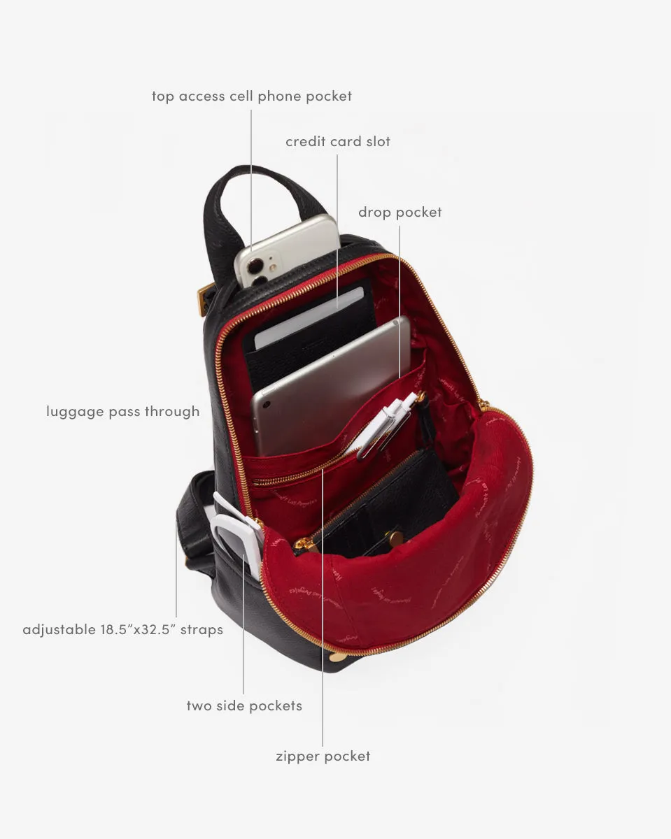 Hunter | Black/Brushed Gold Red Zip | Med