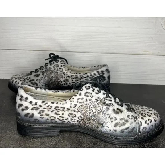 Icon Golf Art Casual Lace Up Walking Shoe Women 7 “Snow Leopard&quot; Dakota Sport454