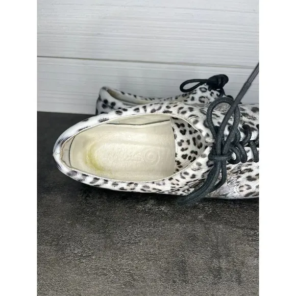 Icon Golf Art Casual Lace Up Walking Shoe Women 7 “Snow Leopard&quot; Dakota Sport454