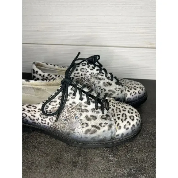 Icon Golf Art Casual Lace Up Walking Shoe Women 7 “Snow Leopard&quot; Dakota Sport454