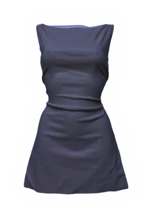 INDIGO BENGALINE CINCH DRESS