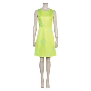 Inside Out 2 2024 Movie Joy Green Dress Cosplay Costume Outfits Halloween Carnival Suit