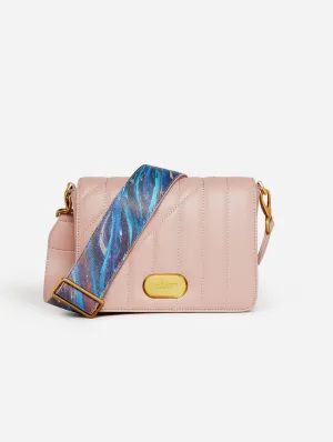 Iris Vegan Leather Shoulder Bag | Pink