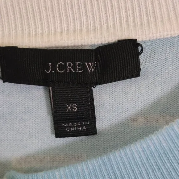 J. Crew Jackie Cardigan Sweater Retro Florida Travel Map Print Size XS