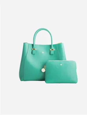 Jane Vegan Leather Handbag | Tiffany Blue
