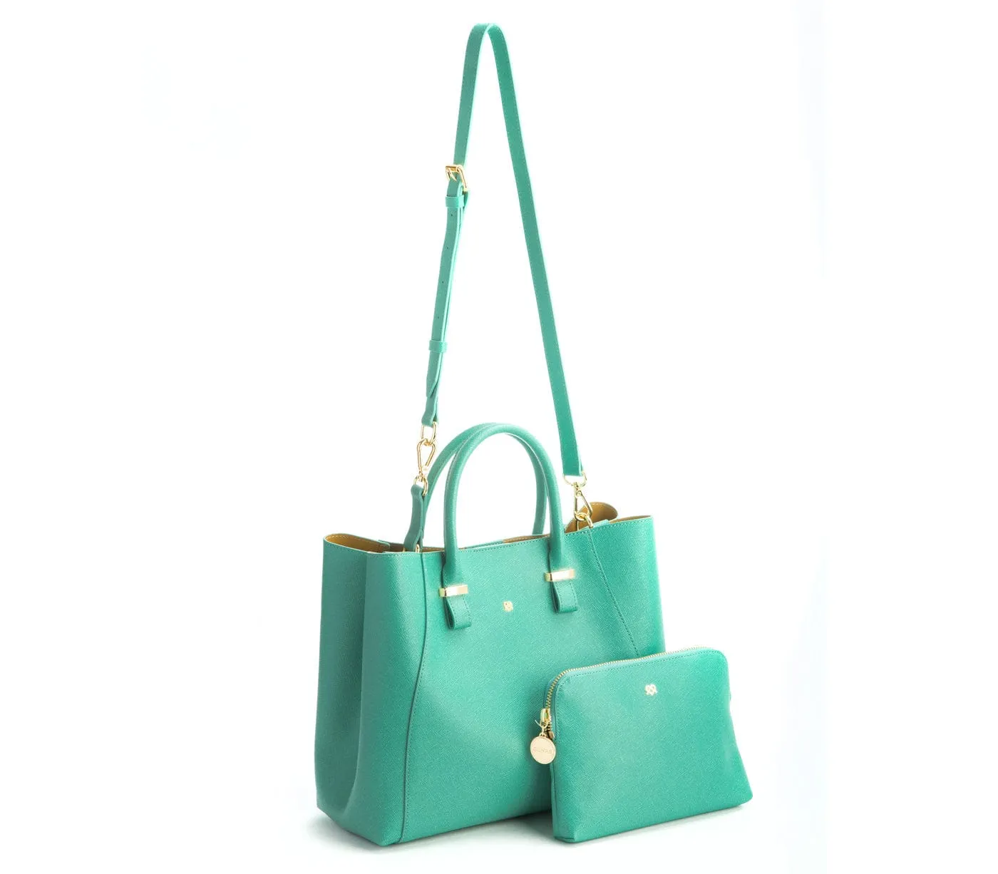 Jane Vegan Leather Handbag | Tiffany Blue