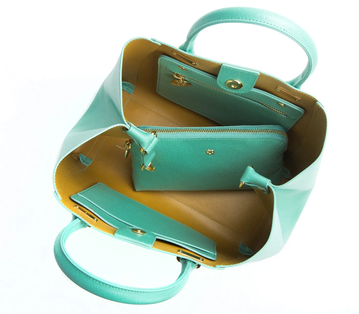 Jane Vegan Leather Handbag | Tiffany Blue