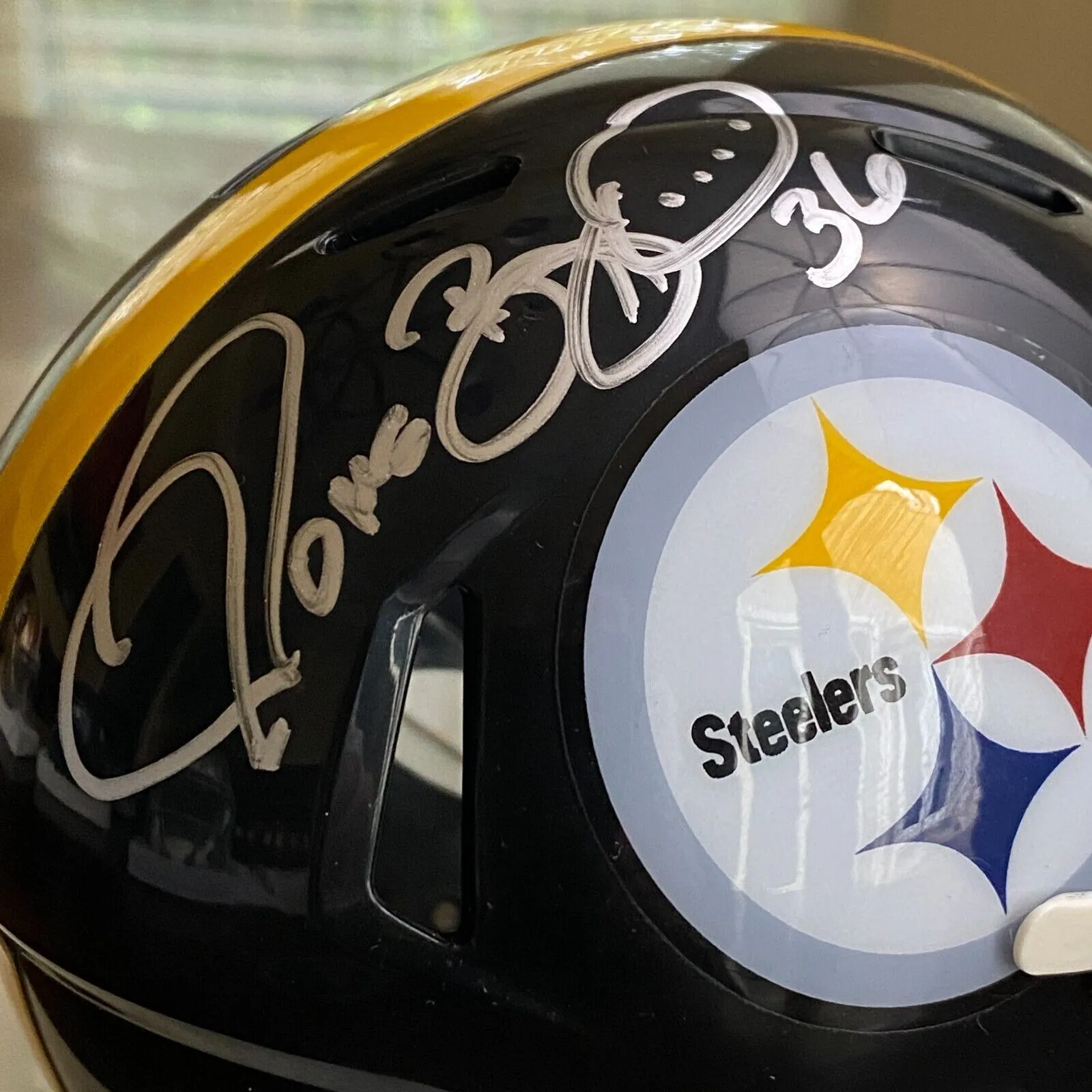 Jerome Bettis Autographed Signed Pittsburgh Steelers Mini Helmet Beckett Silver
