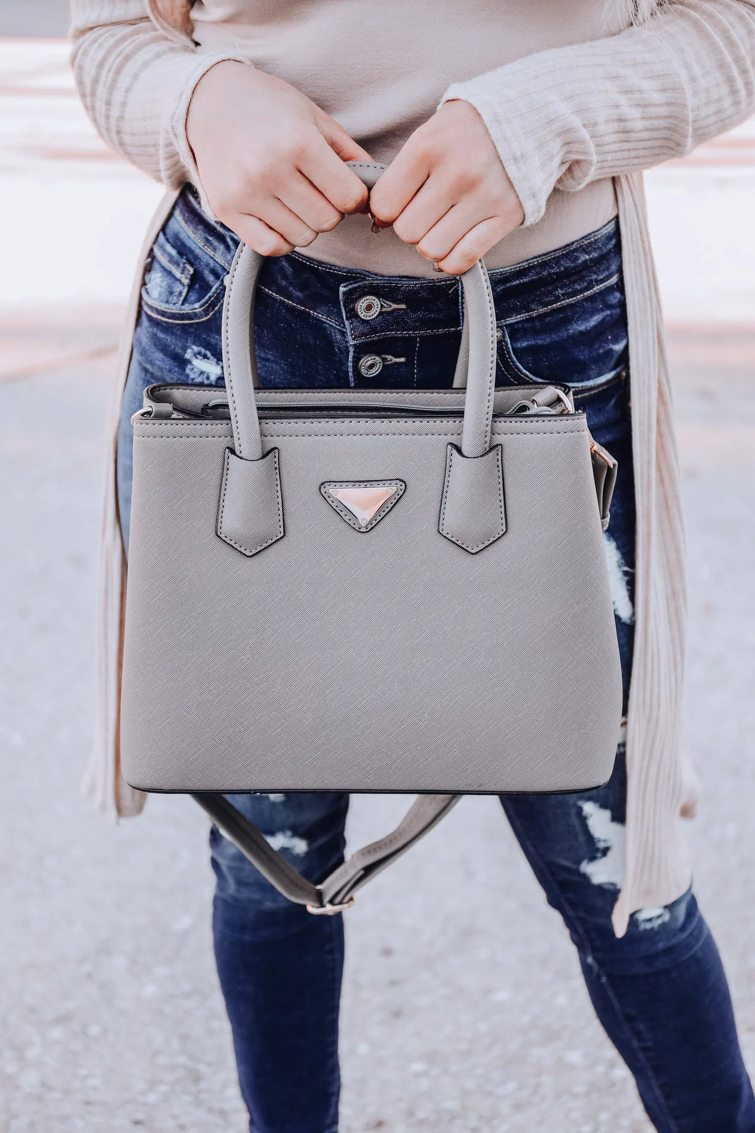 Jet Setter Satchel - Taupe