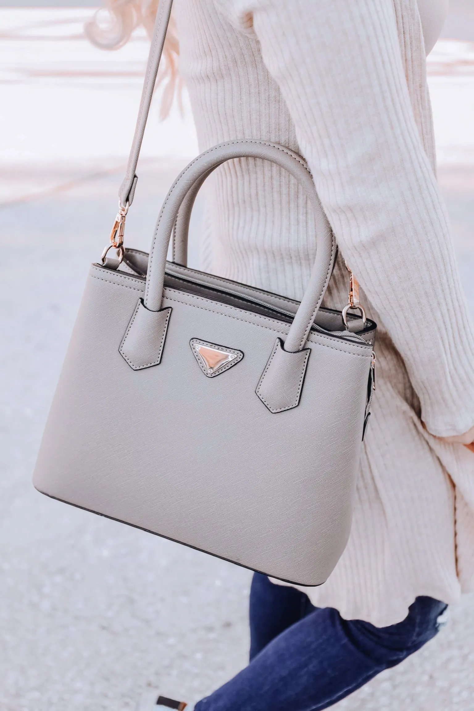 Jet Setter Satchel - Taupe