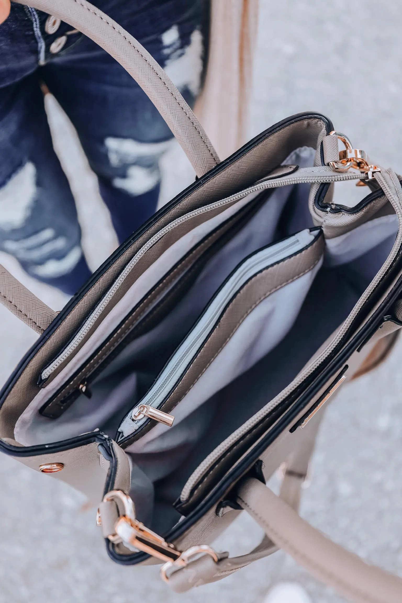 Jet Setter Satchel - Taupe