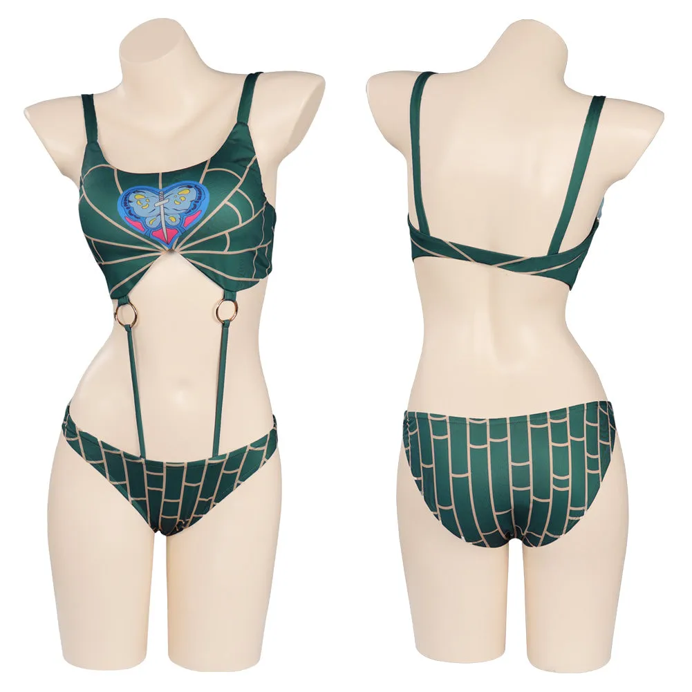 JoJo’s Bizarre Adventure STONE OCEAN Jolyne Cujoh Swimsuit Cosplay Costume Swimwear Outfits Halloween Carnival Suit-cossky®