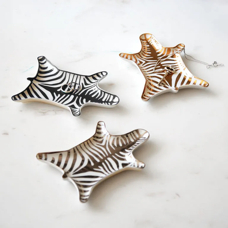 Jonathan Adler Gold or Black Carnaby Zebra Stacking Dish