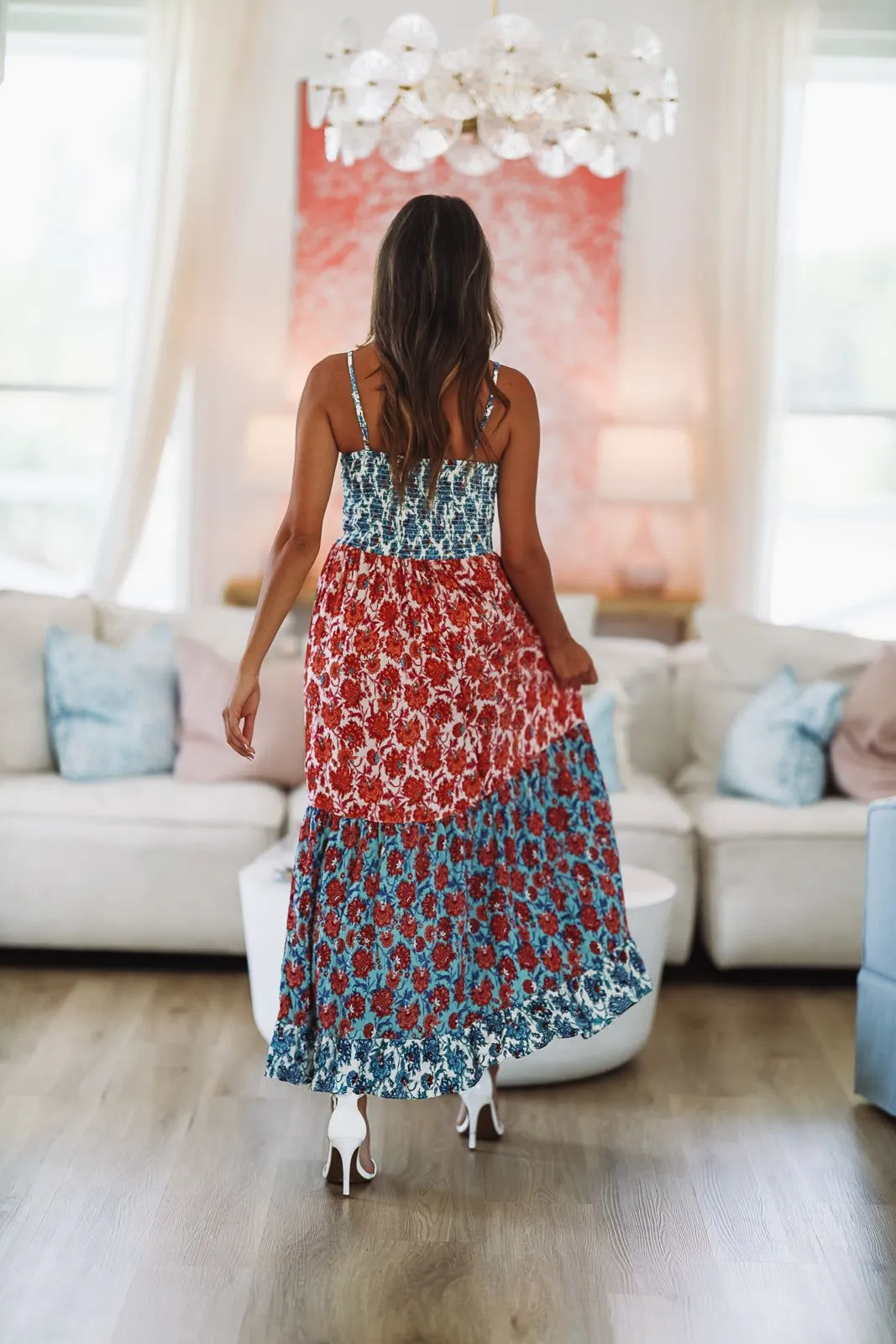 Just My Favorite Maxi Dress - Red and Orange