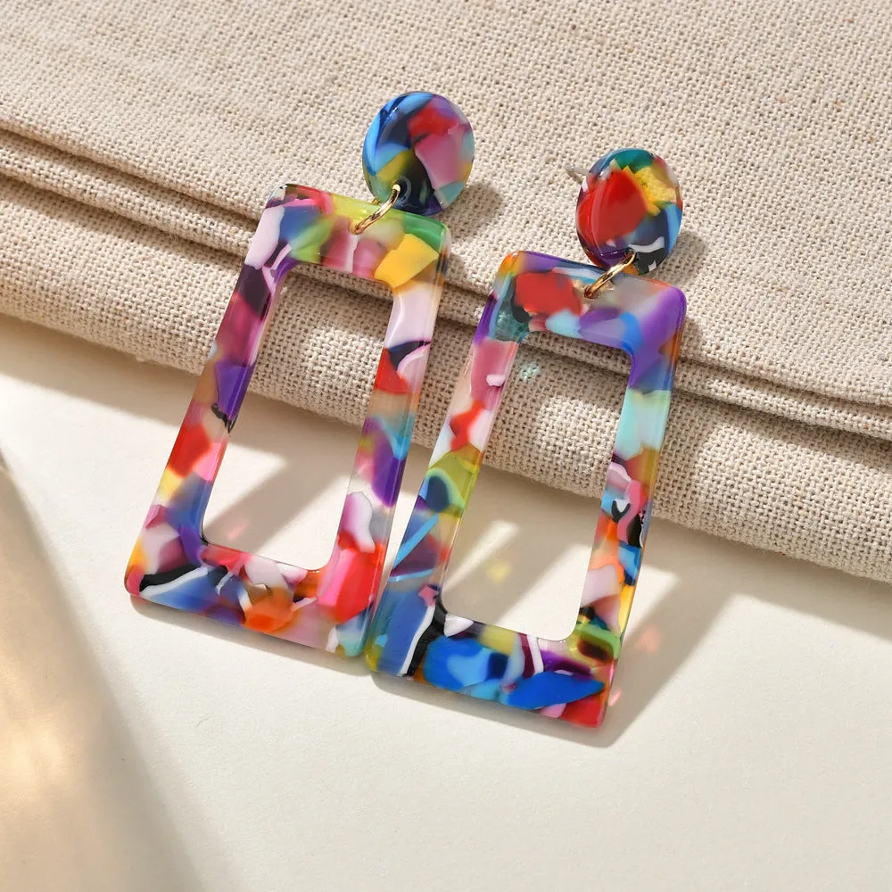 Kaleidoscopic - Multi Colored Rainbow Earrings