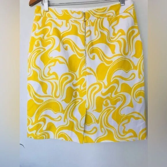 Kate Spade x Florence Broadhurst Judy Retro Inspired Lemon Swirl Skirt