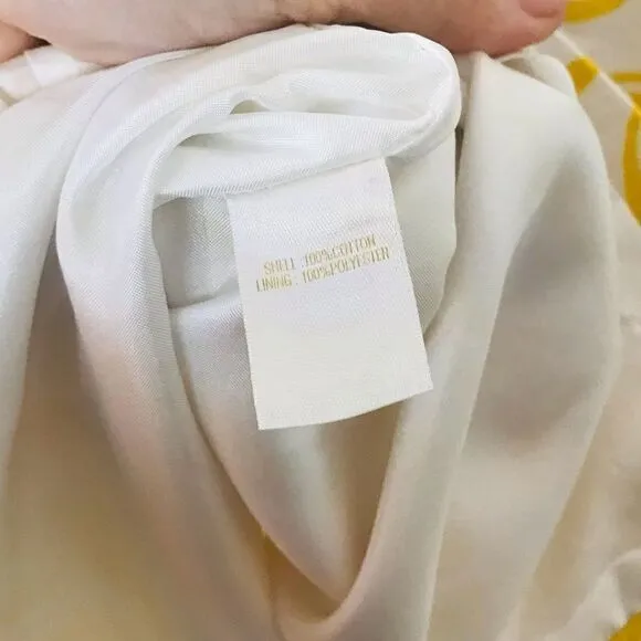 Kate Spade x Florence Broadhurst Judy Retro Inspired Lemon Swirl Skirt