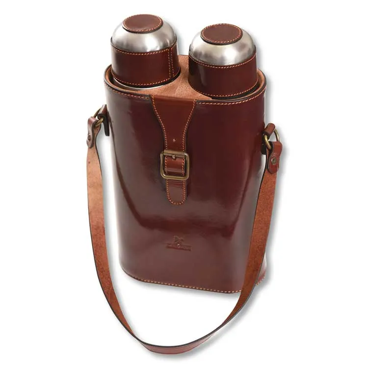 Kevin's Leather Thermos Tote Set