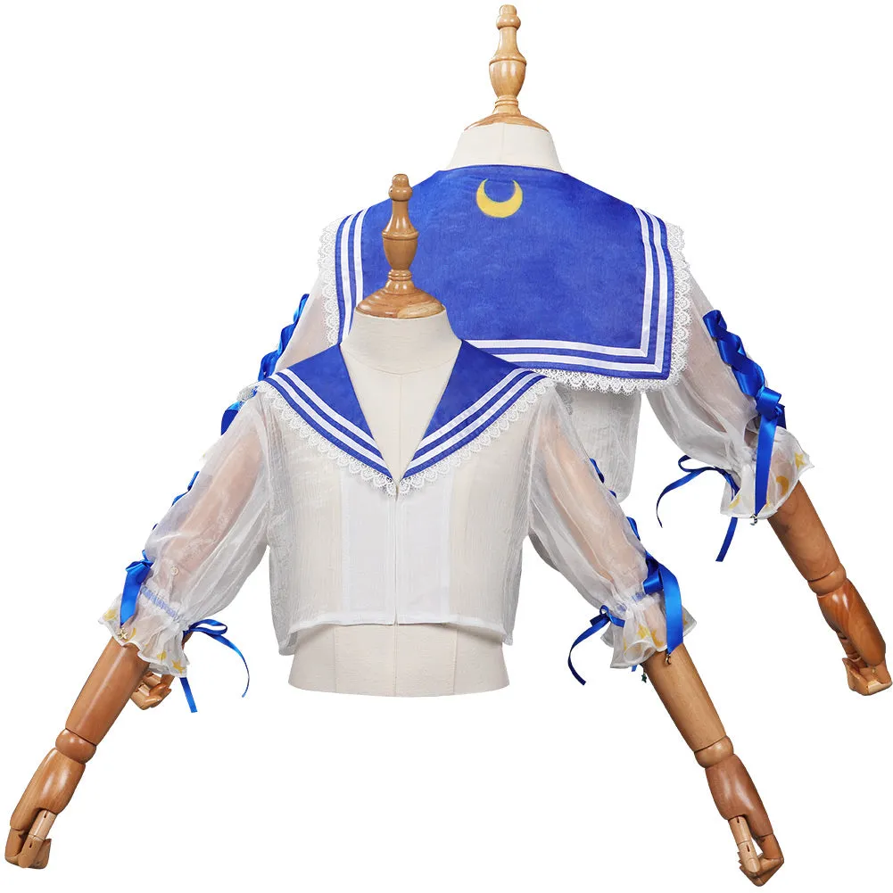 Kids Children Sailor Moon Tsukino Usagi Cosplay Costume Summer Sunscreen Summer Sun Protection Coat