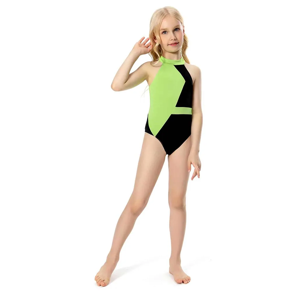 Kim Possible Shego Swimsuit Cosplay Costume Kids Girls Jumpsuit  Swimwear Outfits Halloween Carnival Suit
