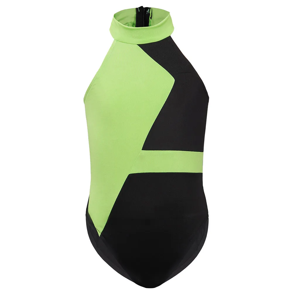 Kim Possible Shego Swimsuit Cosplay Costume Kids Girls Jumpsuit  Swimwear Outfits Halloween Carnival Suit