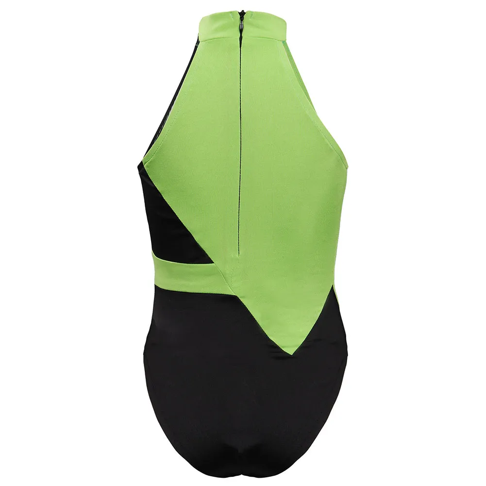 Kim Possible Shego Swimsuit Cosplay Costume Kids Girls Jumpsuit  Swimwear Outfits Halloween Carnival Suit