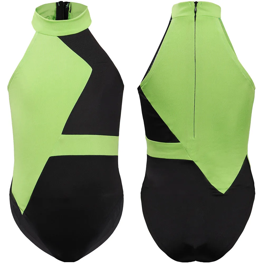 Kim Possible Shego Swimsuit Cosplay Costume Kids Girls Jumpsuit  Swimwear Outfits Halloween Carnival Suit
