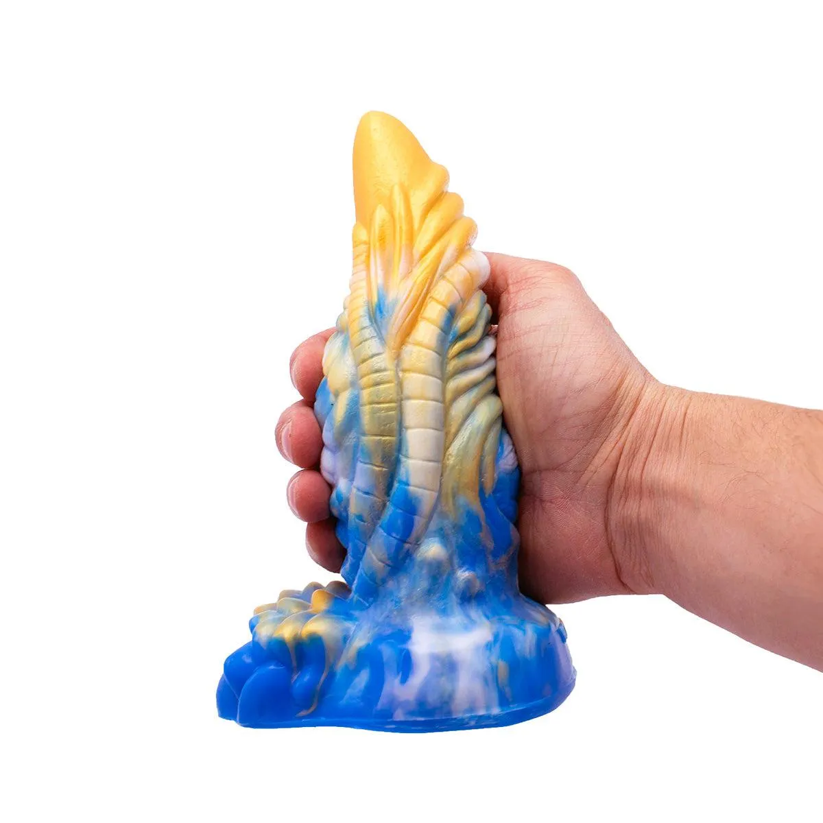 Kiotos Monstar - Dildo Beast 36 - 20 x 7 cm - Goud/Blauw