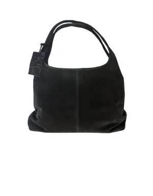KJC Christine Large Suede Tote in Noir