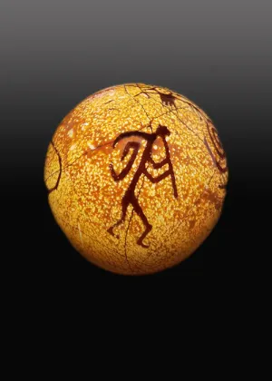 Kokopelli (backpack) Petroglyph Paperweight