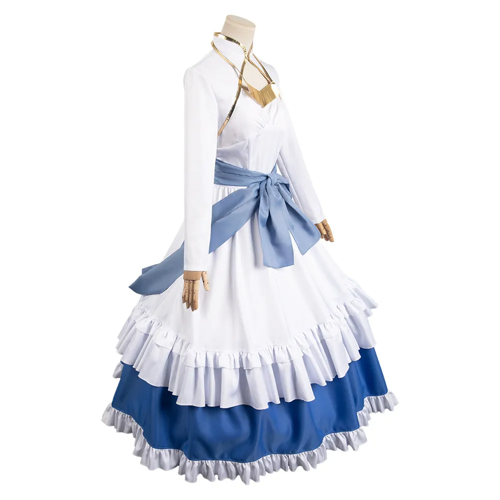 Kono Subarashii Sekai Ni Shukufuku Wo! 3 Iris Stylish-Sword Belzerg White Dress Cosplay Costume Outfits