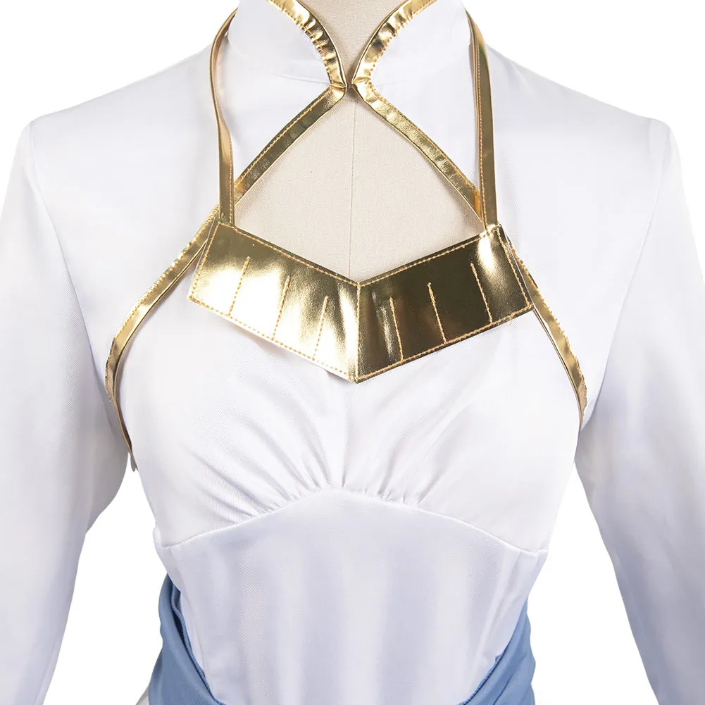 Kono Subarashii Sekai Ni Shukufuku Wo! 3 Iris Stylish-Sword Belzerg White Dress Cosplay Costume Outfits