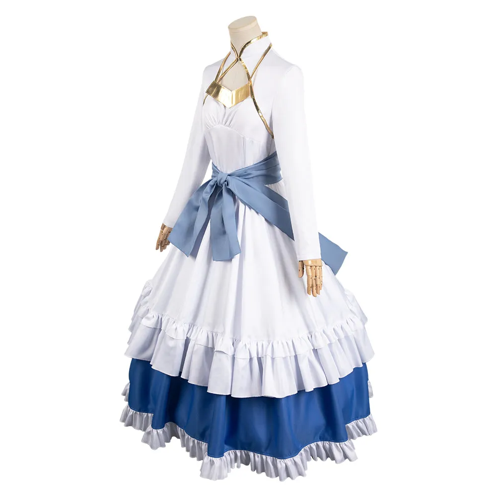 Kono Subarashii Sekai Ni Shukufuku Wo! 3 Iris Stylish-Sword Belzerg White Dress Cosplay Costume Outfits