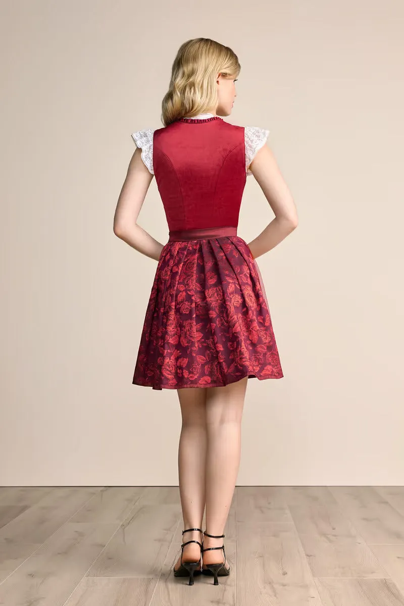 Kruger Mini Dirndl 2pcs. 50cm "Joelina" red (38,40,44)