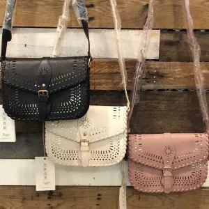 Laser Cut Whipstitch Purse