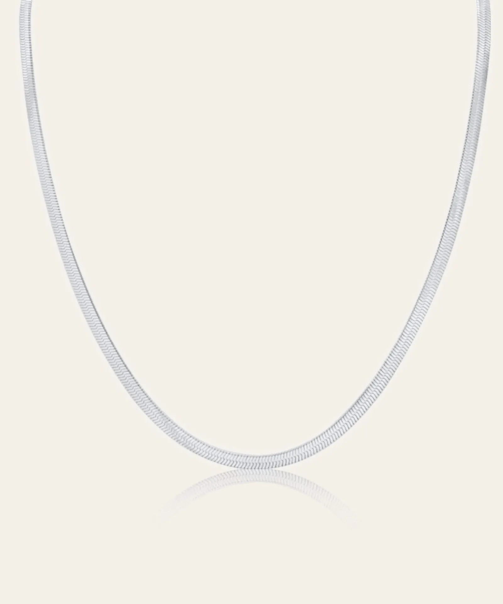 Layla Silver Herringbone Necklace
