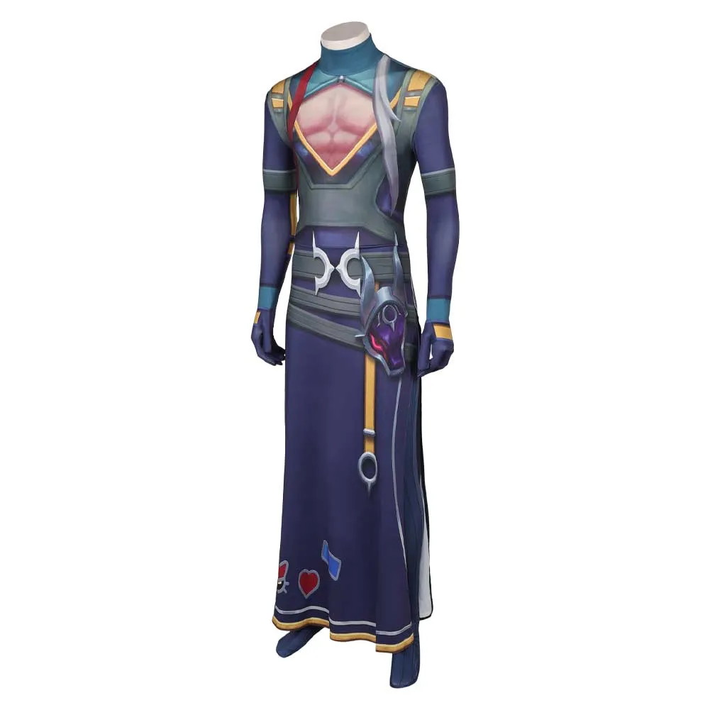 League of Legends The Unforgotten Yone HEARTSTEEL Printed Jumpsuit Cosplay Costume Outfits