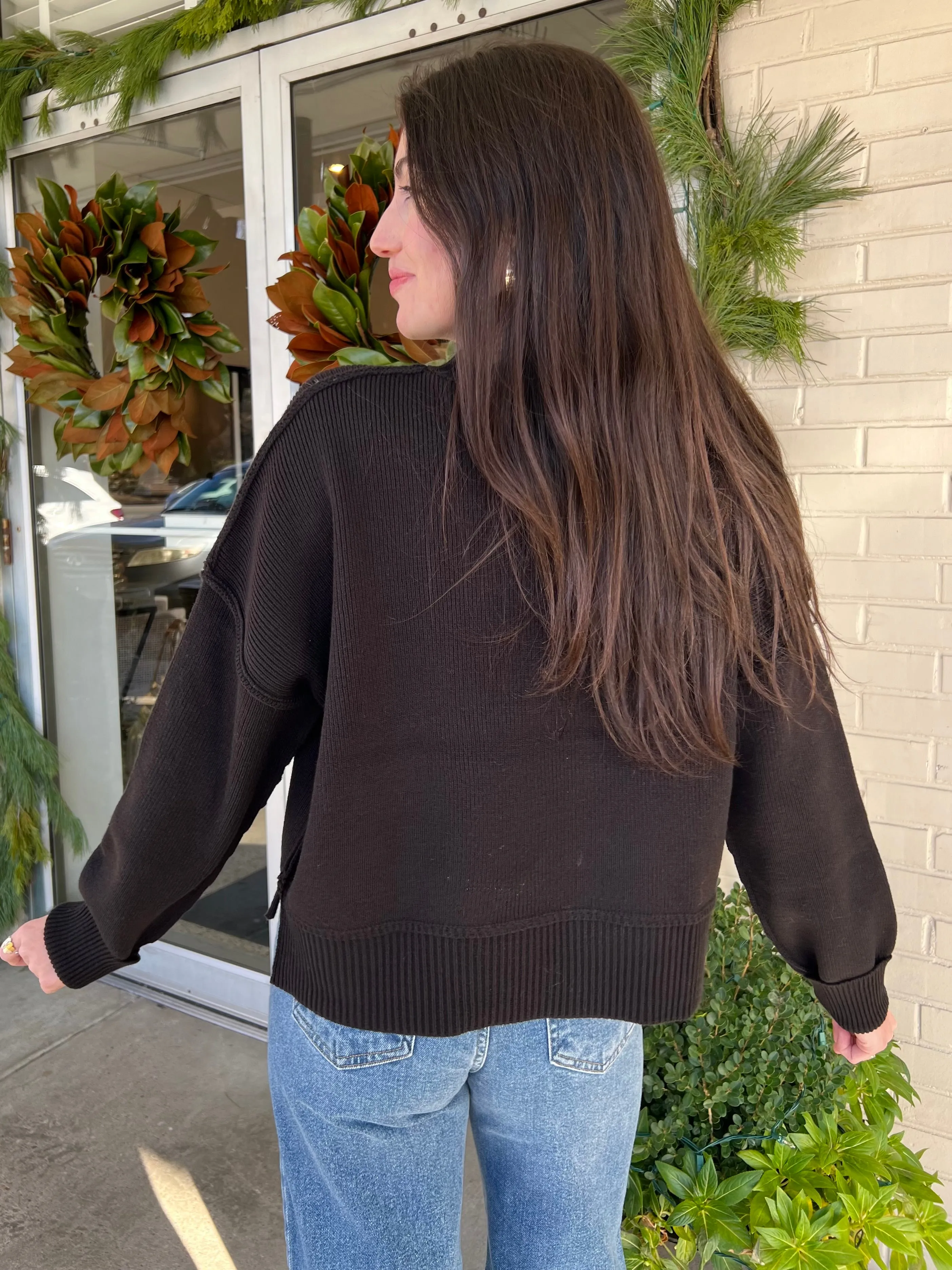 Leda Crewneck Cropped Pullover
