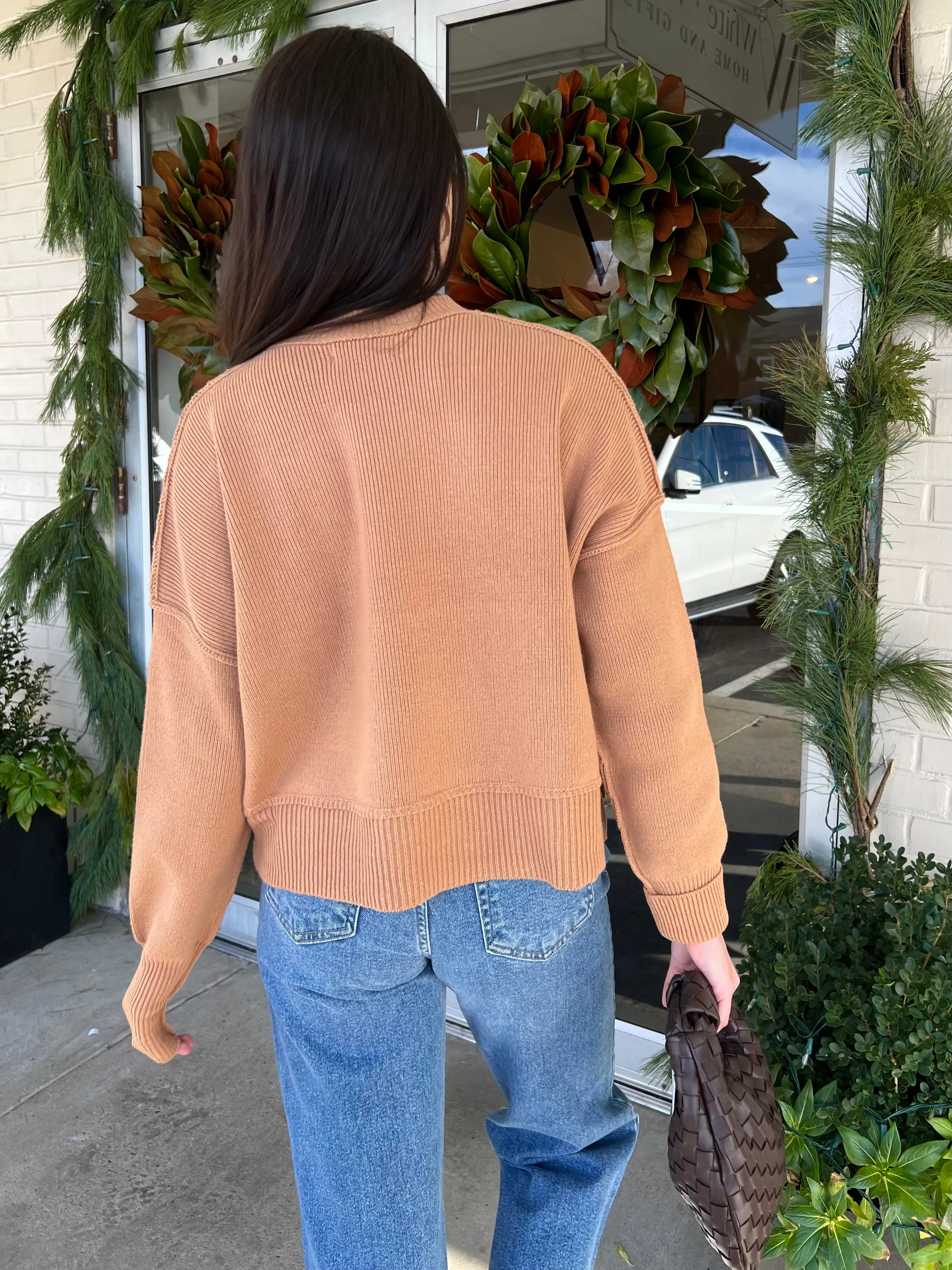 Leda Crewneck Cropped Pullover