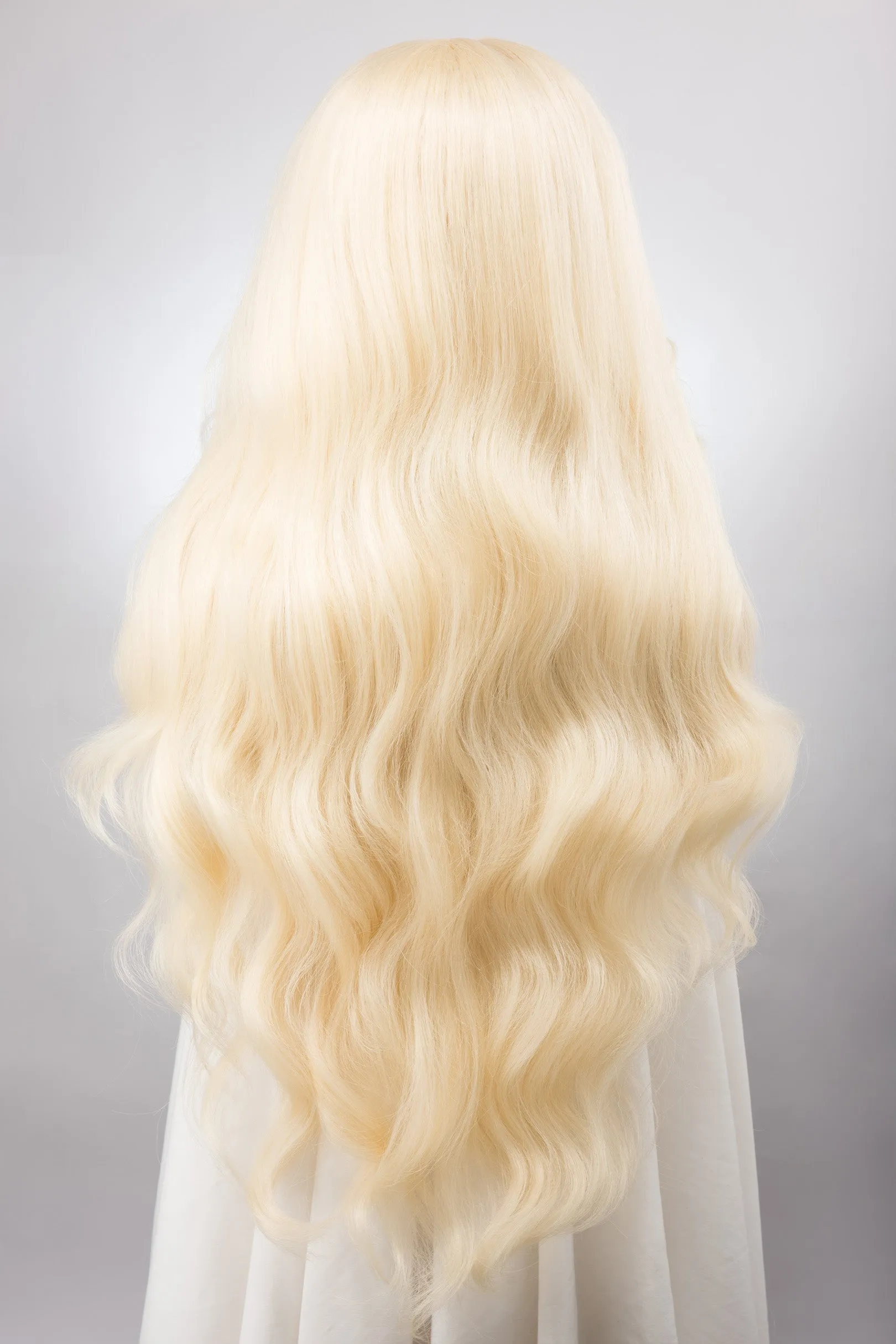 Light Blonde Wavy Lace Front Synthetic Wig Irina