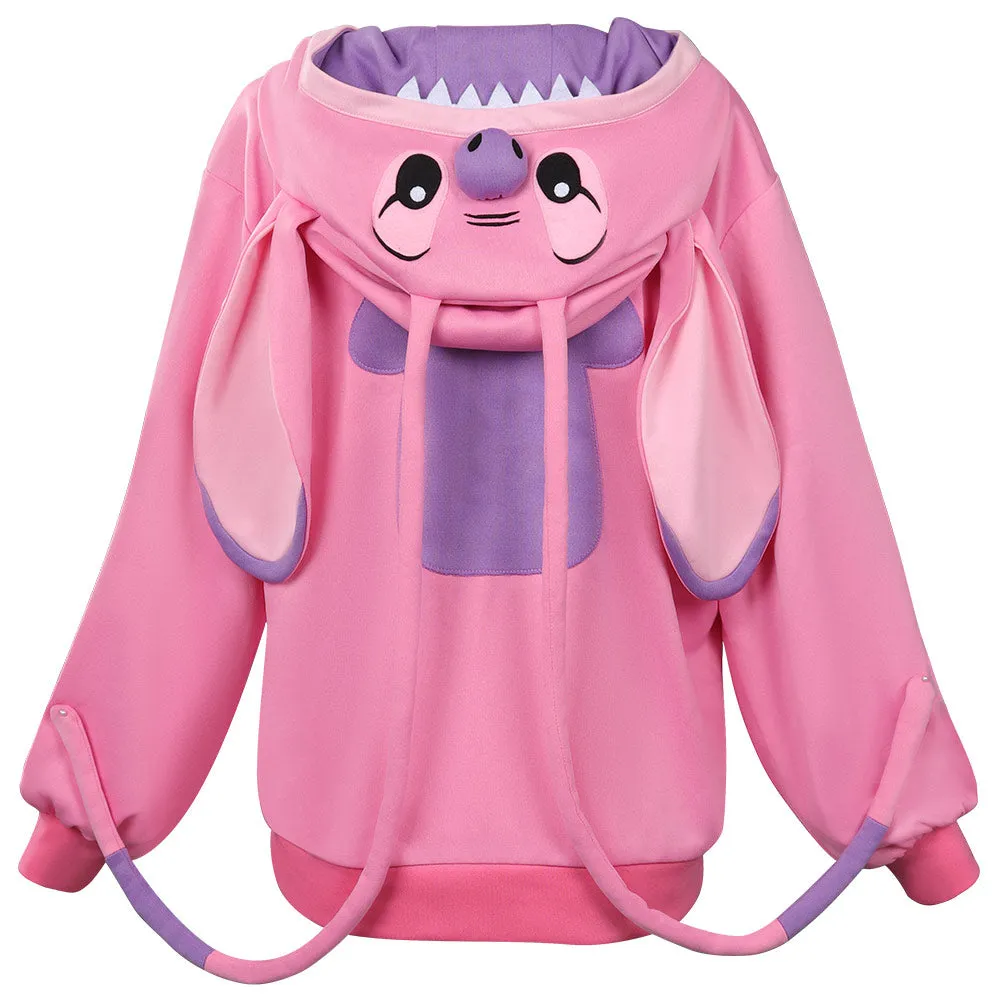 Lilo & Stitch Angel Hoodies Cosplay Costume Coat  Outfits Halloween Carnival Party Suit