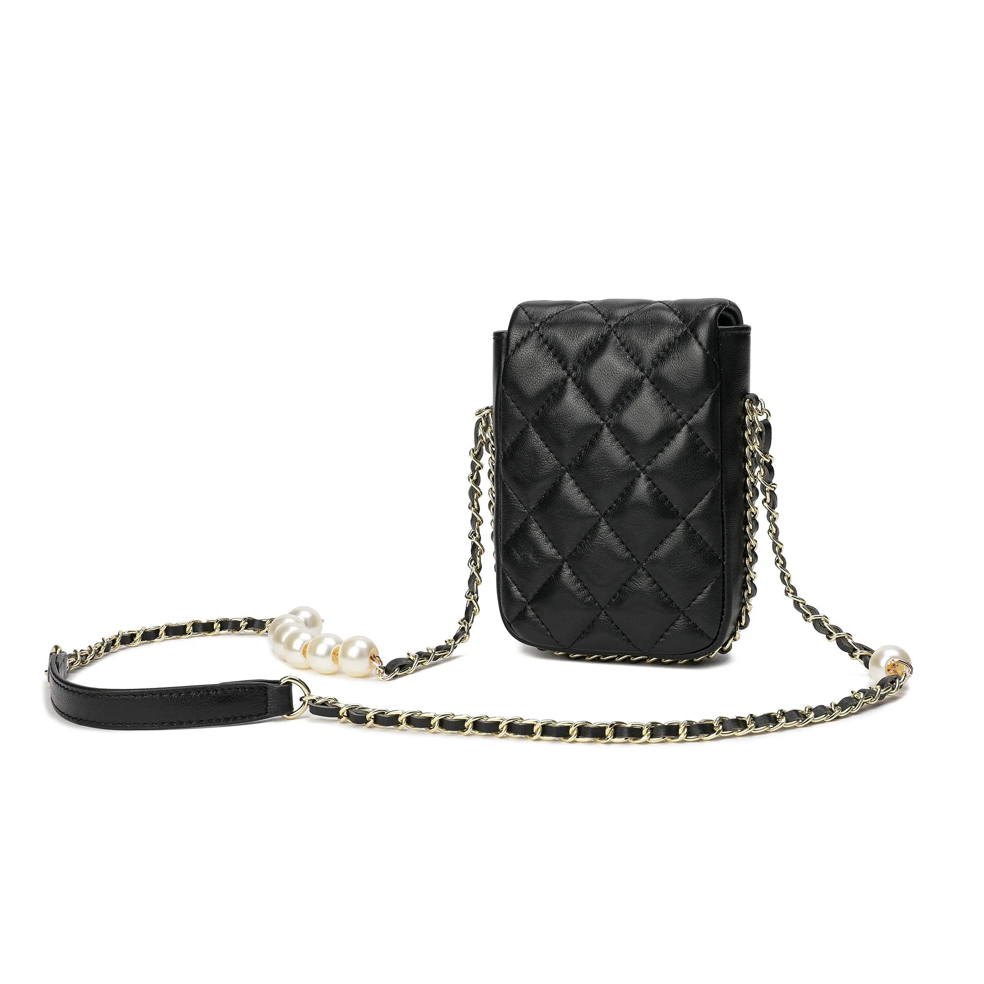 Lizard Quilted Sheepskin Leather Crossbody Bag