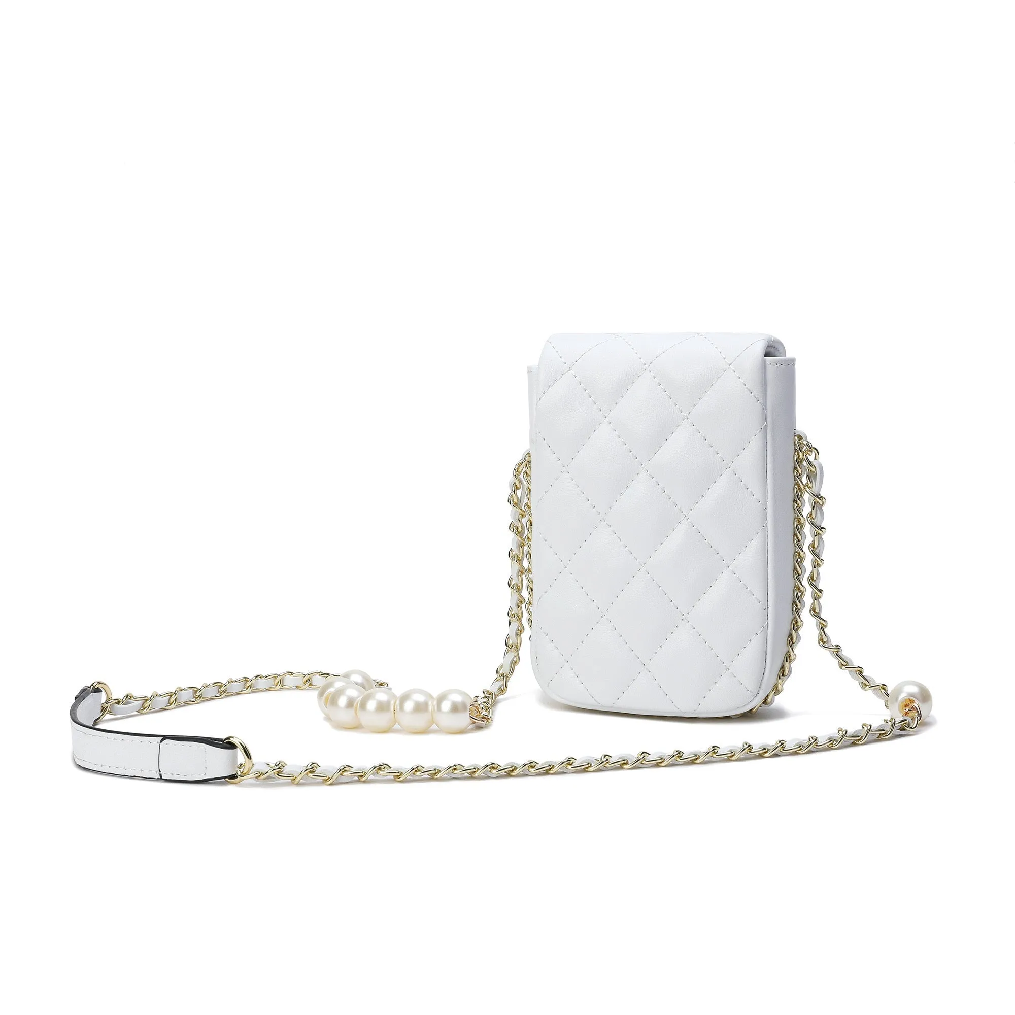 Lizard Quilted Sheepskin Leather Crossbody Bag