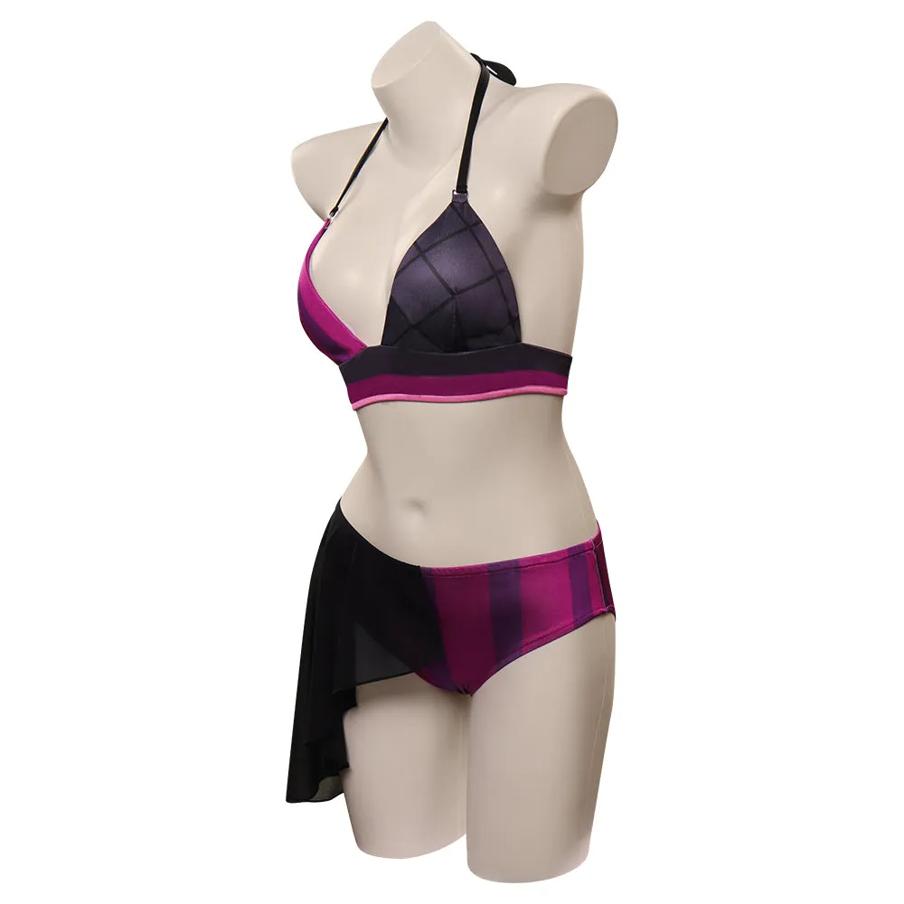 LoL Jinx Swimsuit Cosplay Costume Two-Piece Swimwear Outfits Halloween Carnival Suit cossky®