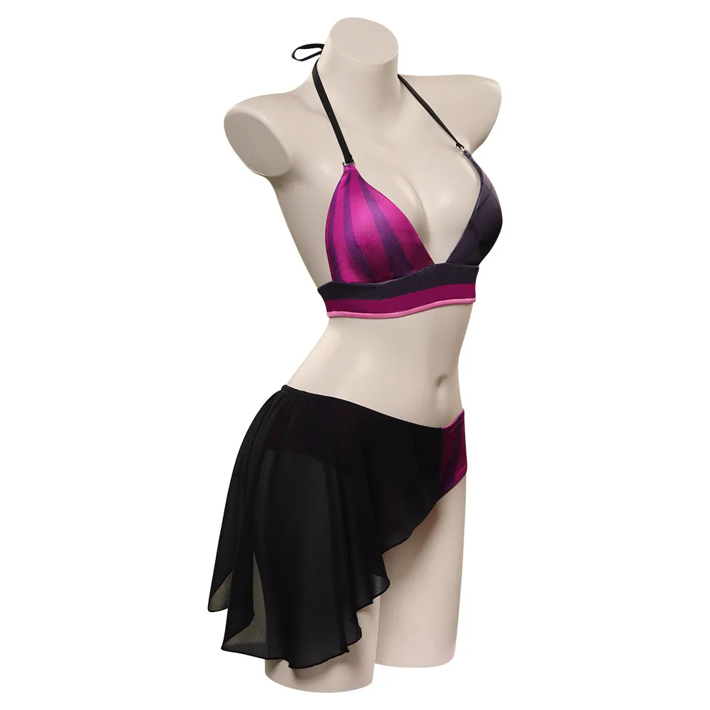LoL Jinx Swimsuit Cosplay Costume Two-Piece Swimwear Outfits Halloween Carnival Suit cossky®