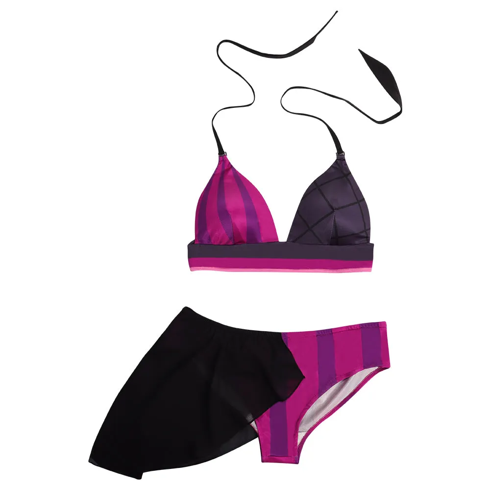LoL Jinx Swimsuit Cosplay Costume Two-Piece Swimwear Outfits Halloween Carnival Suit cossky®