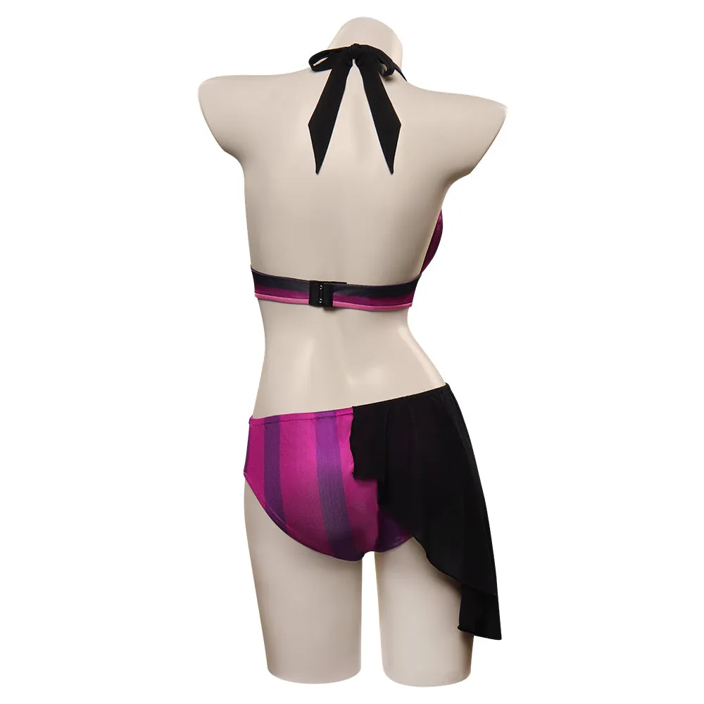 LoL Jinx Swimsuit Cosplay Costume Two-Piece Swimwear Outfits Halloween Carnival Suit cossky®